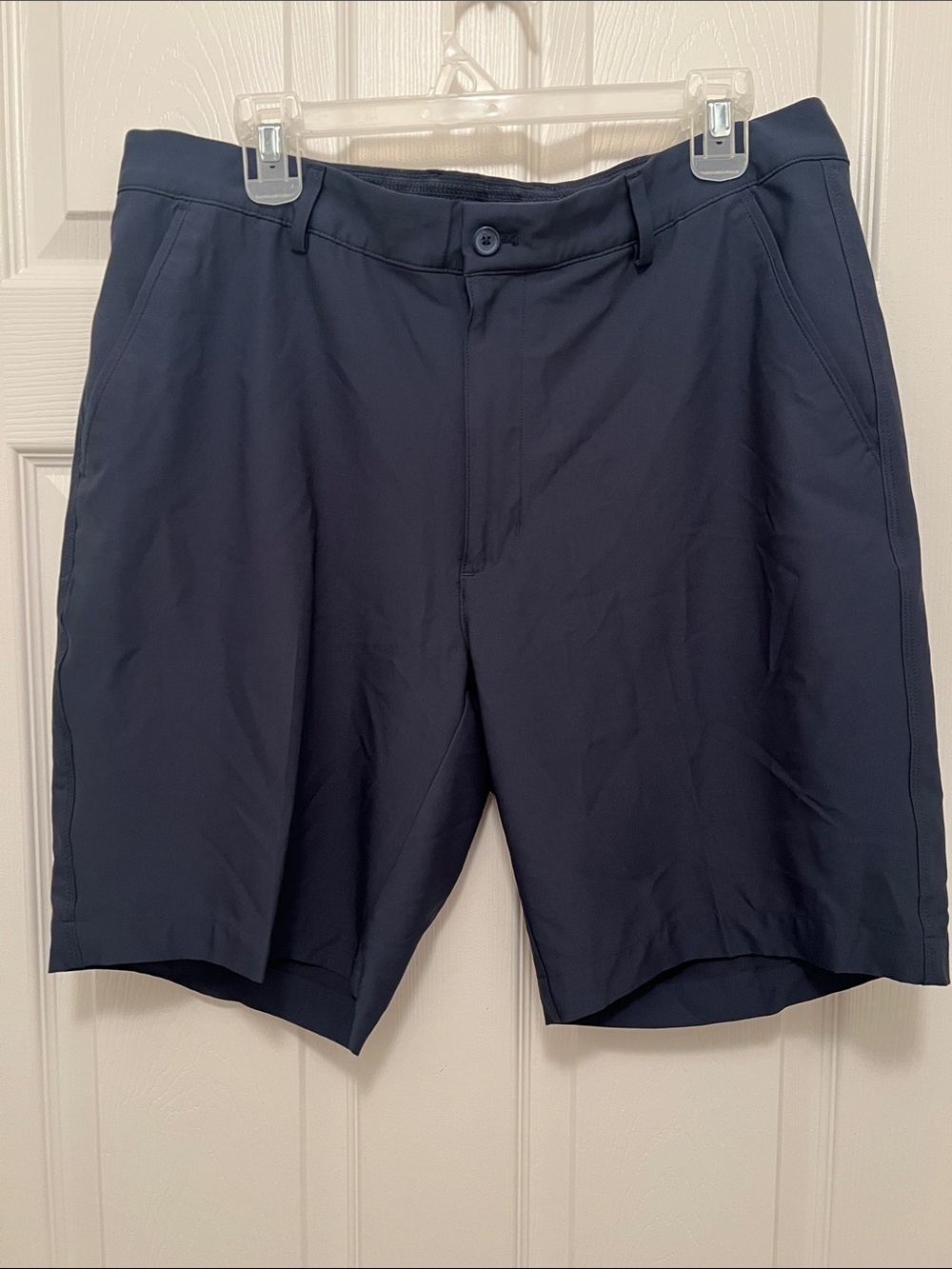 Greg Norman Collection Navy Flat-Front Performance Shorts